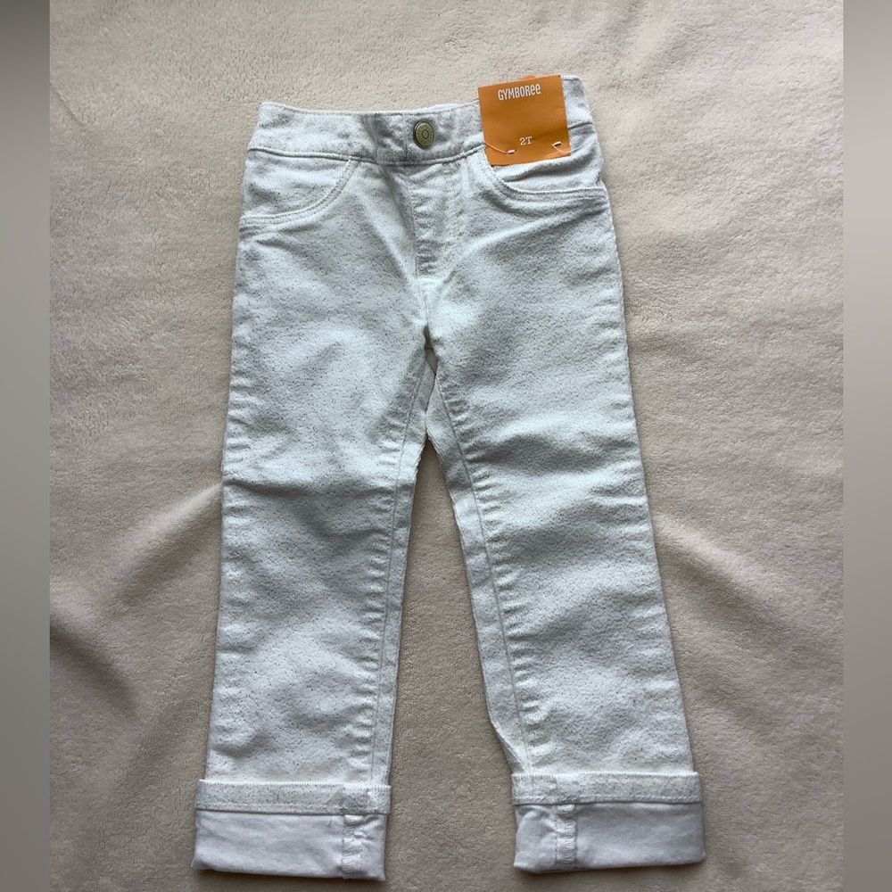 Gymboree White Sparkle Pants 2T New With Tags